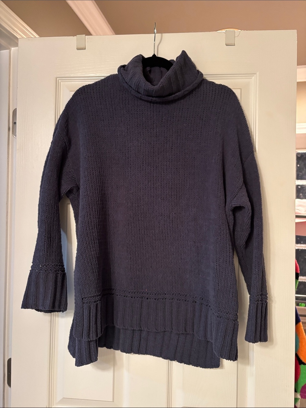 aerie Slate Blue Cowl Neck Sweater